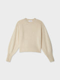 Cashmere Blouson Sleeve Crewneck