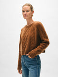 Cashmere Luxe Cable Collar Crewneck