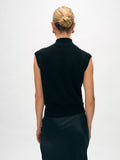 Cashmere Sleeveless Mockneck