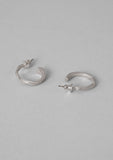 Emily Nixon Mitsuro Medium Ripple Hoops | Silver