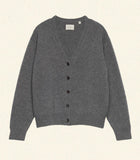 AURIE CASHMERE CARDIGAN -- CHARCOAL