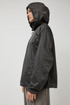 Amomento Glossy Nylon Half Zip Jumper in Charcoal