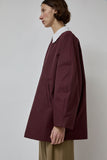 CORDERA Crochet Collar Jacket in Burgundy