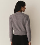 FAIRCHILD CASHMERE CARDIGAN -- PEBBLE GREY