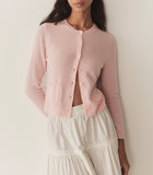 FREYA CASHMERE CARDIGAN -- ROSEWATER