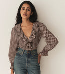 HARDY TOP -- DELPHINE PLAID