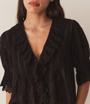 HENRI TOP -- BLACK EYELET