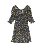 ISMENE DRESS -- NOIR WINDING BLOSSOMS