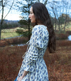 KAIRA DRESS -- CREME POMEGRANATE BLOOM