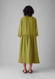 Garment Dyed Linen Shirt Dress | Olivine