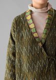 Repurposed Ikat Kantha Jacket | Greens