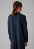 Loopback Jersey Easy Sweater | Midnight