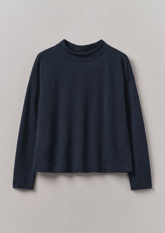 Loopback Jersey Easy Sweater | Midnight