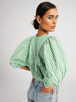 Thalia Top in Kelly Stripe