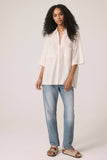 RUE BUTTON-UP CASHMERE TOP