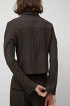 No.6 Linn Shirt in Brown Stripe