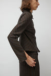 No.6 Linn Shirt in Brown Stripe