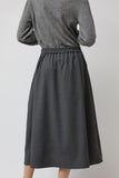 No.6 Nic Skirt in Solid Grey Wool