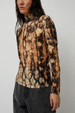 No.6 Rosa Turtleneck in Black Tie Dye Lace