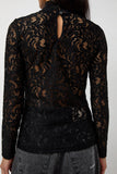 No.6 Scout Turtleneck in Black Lace