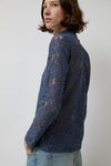 No.6 Scout Turtleneck in Indigo Lace