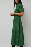 No.6 Willa Dress in Emerald Glitter Print