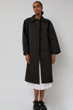 Nothing Written Nylon Volume Balmacaan Trench in Black