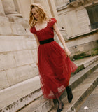 PAMELINA DRESS -- ROSSO