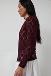 No.6 Ash Tee in Bordeaux Lace