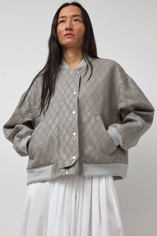 No.6 Theo Bomber in Grey Diamond