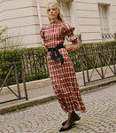 RAQUELLA DRESS -- ROUGE ADALINE PLAID