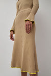 Rodebjer Fly Rib Skirt in Hazelnut