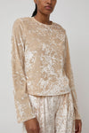 Simone Wild Easy Long Sleeve Top in Pearl