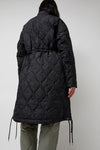 TAION Military Flyfront Long Down Jacket in Paisley