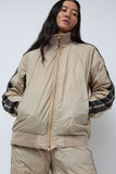 TAION Track Down Jacket in Beige and Grey