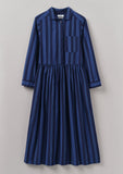 Stripe Poplin Shirt Dress | Royal Blue