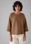 Loopback Cotton Jersey Sweater | Brown Anise