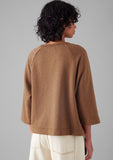 Loopback Cotton Jersey Sweater | Brown Anise