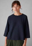 Loopback Cotton Jersey Sweater | Slate