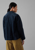 Organic Cord Swingy Jacket | Dusty Navy