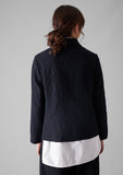 Cotton Wool Herringbone Jacket | Navy