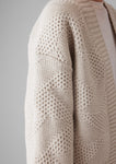 Tessellated Textured Easy Cardigan | Bone