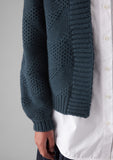 Tessellated Textured Easy Cardigan | Darkest Navy