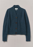 Kaia V-Neck Wool Cardigan | Petrol