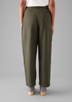 Cotton Linen Herringbone Pants | Sap Green