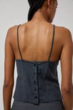 Zii Ropa Celine Top in Washed Black