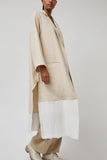 Zii Ropa Mason Coat in Beige and White