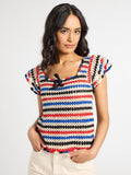 Aila Knit Top in Deauville Stripe