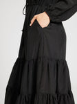 Astrid Dress in Black Silk