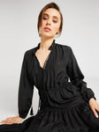 Astrid Dress in Black Silk